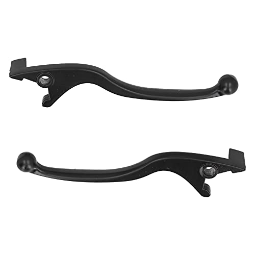 Fydun Palanca de Freno Moto, 2 Piezas Maneta de Embrague y Freno Repuestos de Motocicleta de Aluminio Negro, Repuesto para Motocicletas, Moped y ATV, Rendimiento de Frenado Óptimo