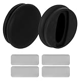2uds Funda Magnética para AirTag, Impermeable Oculto Soporte Imán Cubierta Protectora de Silicona con 4uds Placas Hierro para Coche Bicicleta Motocicleta Equipaje Superficies Metálicas (Negro)