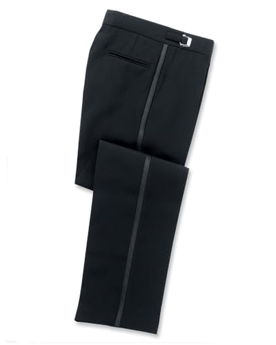 Men's Classic Fit Black Tailcoat Tuxedo Package with Open Back White Pique Vest and Bow Tie2