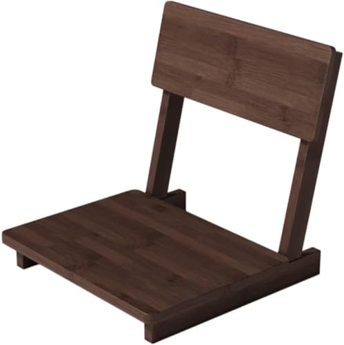 Jshigogo 座椅子 和風 背もたれ 角丸く加工 脚なし設計 楠木製 頑丈な材 厚さある 耐摩耗性 汚れに強い リビング 和室 茶室 座敷 畳 お持ち運びやすい 組み立て 掃除が簡単 (ウェンジ)