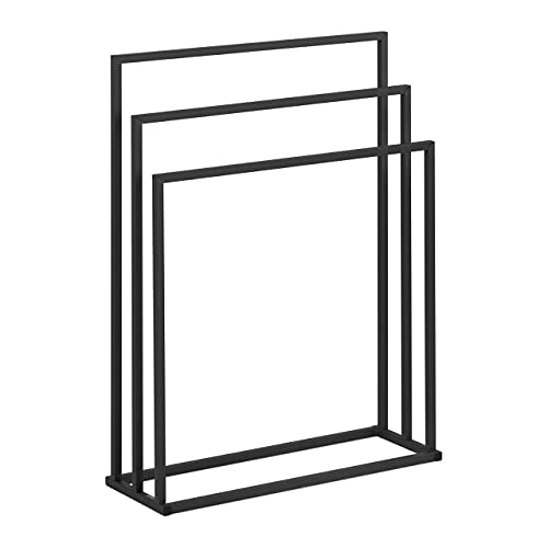 physa PHYSA TR-2 Porte-Serviette Sur Pied En Acier 3 Barres (3 Barres, Largeur 65 cm, Capacité de 6 kg, Gris foncé) Cover