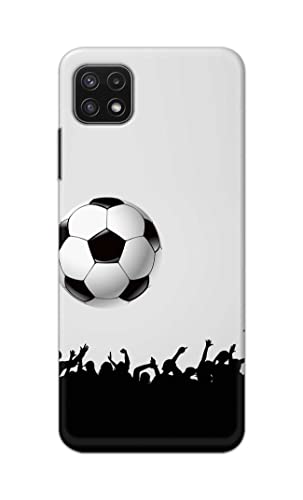 Image of Printed Hard Back Cover Case for Samsung Galaxy A22 5G | A22s 5G | Samsung F42 5G Back Cover (Football Icon) -1302
