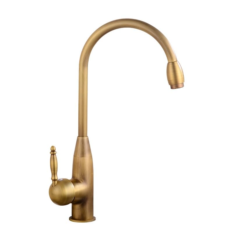 Robinet antique en cuivre résout le problème de design rétro de lavabo