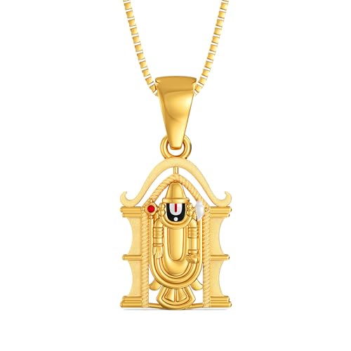 Image of Joyalukkas 22K 916 Purity Divine Blessing Lord Tirupati Balaji's Gold Pendant for Unisex