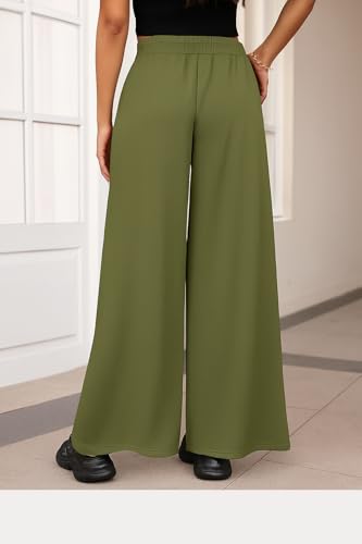Image of Q - RIOUS Women's Wide Leg Drawstring Relaxed Fit Trouser