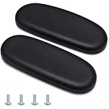 Podoy Office Chair Armrest Pads Replacement Fits Univeral Desk Chair Arms with Mounting Hole Patterns Screws, Desk Armrest Cover 4" x 10" (Pack of 2)