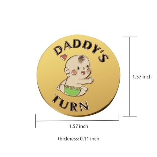 Image of New Dad Mom Gifts Funny Decision Making Coin, New Parent Mummy Daddy Pregnancy Women First Time to be Moms Dads St.Patrick's Day Easter Birthday Gifts Double Sided