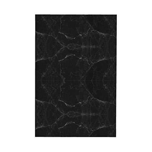 Damngud Marble Tablecloth Marbling Table Cloth Black Marble Texture Long Tablescloth 60 * 90 Size #TOP1