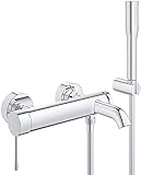 GROHE Essence | Badarmaturen - Einhand-Wannenbatterie | für Wandmontage mit Brausgarnitur | chrom | 33628001