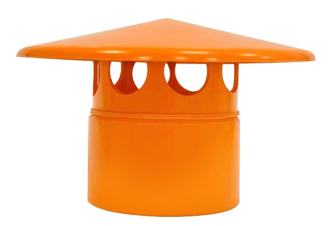 Testa esalatore in pvc - Colore Arancio - Diametro 100
