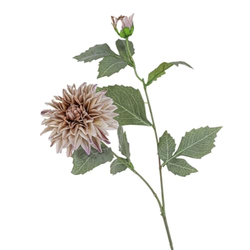X psblty 2Pack 26.4in Artificial 2Head Autumn Dahlia Stems,Faux Fall