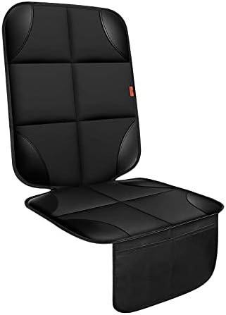 Car Seat Protector 1 Pack Car Seat Cushion Mat Thickest Padding,Waterproof 600D Fabric Car Seat Covers for Non-Slip Backing Mesh Pockets for Baby and Pet (1 Seat Protector)