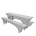 Produktbild TEXMAXX Hussen Bierzeltgarnitur Stretchhussen - 50 cm x 220 cm in grau - 3 teilig - 1 Biertischhusse 50x220 cm + 2 Bierbankhussen
