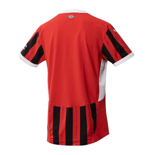 PUMA Mens Ac Milan Home Authentic Crew Neck Short Sleeve Jersey Casual - Red - Size M3