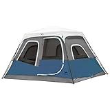 WaldZimmer Instant Cabin Tent 6 Person Big Tents for Camping Tents with Mosquito Net and Rainfly Family Cabin for Family Picnics, Party, Blue Gray (10.83ft*8.9ft*5.91ft)