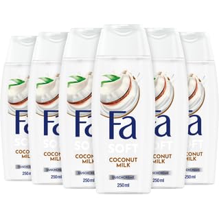Fa Pflegendes Duschgel Coconut Milk mit natürlichem Kokosnuss-Extrakt und dem exotisch-pflegenden Duft von Kokosnussmilch, 6x 250 ml Fa Pflegendes Duschgel Coconut Milk mit natürlichem Kokosnuss-Extrakt und dem exotisch-pflegenden Duft von Kokosnussmilch, 6x 250 ml