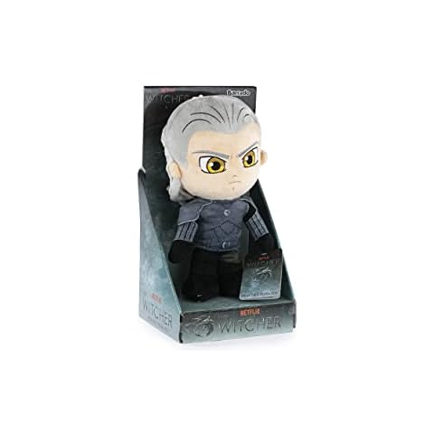 BARRADO The Witcher - Soft Toy of the Characters of The Witcher 28cm, 11'02" - Ciri, Geralt, Yennefer - Super Soft Quality (28cm with Display, Geralt) Cover