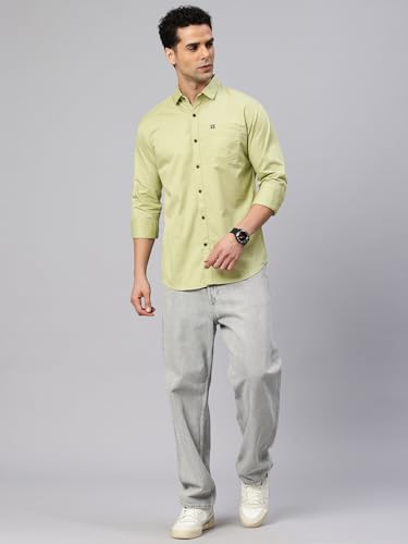 Image of Majestic Man Comfort Slim Fit Solid Pure Cotton Casual Shirt