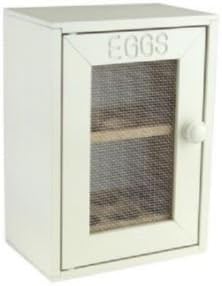 New Finish Wooden Cream Egg Cabinet Kitchen 12 Egg Storage Organiser Tray Cabniet