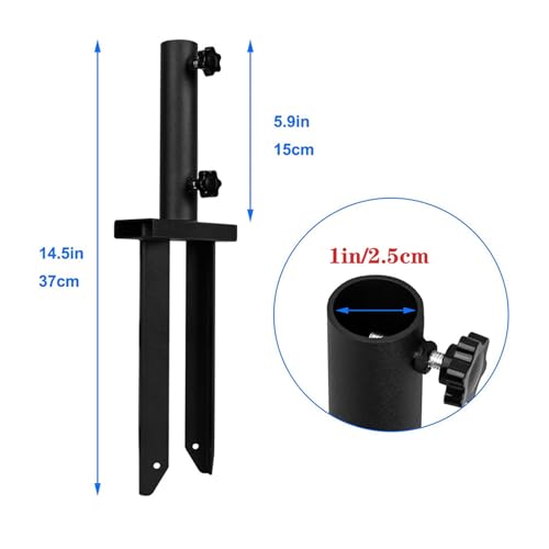 Support de canne à pêche réutilisable de 37 cm et mât de drapeau outdoor