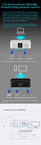 Image of Topping M50 Digital Music Player Support DSD256 PCM 24bit384kHz HiFi Receiver with Remote Control, Desktop-Grade Digital Audio Player with USB OTG Bridge (Black)