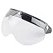 Breale - Visiera universale antivento per casco da moto con aletta anteriore Flip Up 3 Snap Sun Shield semi viso di ricambio