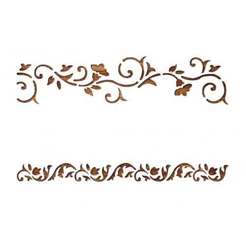 Pochoir 26 x 18 cm en plastique mylar : 2 frises baroques