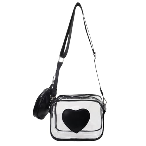Sac à bandoulière transparent étanche et son mini porte-monnaie amovible