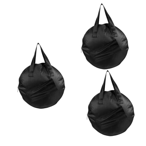 Borsa Per Batteria in Tessuto Oxford Da 3 Pezzi Capacità Custodia Per Il Trasporto Di Pad Per Esercizi Con Maniglia Robusta E Design Con Cerniera