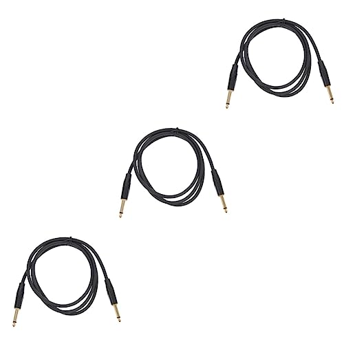 Câble audio pour guitare électrique et ampli noir UPKOCH - Lot de 3 pièces de connexion