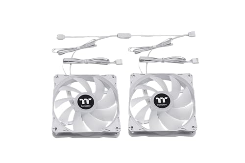 Image of Thermaltake LE120 ARGB PWM Fan White (3 Pack), PWM Controlled 500~1500 RPM, 5V Motherboard Sync, 16.8 Million Colors 9 Addressable LEDs, 66.1 CFM, 120mm Hydraulic Bearing, Case Fan, CL-F205-PL12SW-A