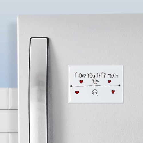 Magnetos CaféPress I Love You This Much Rectangular 3x2 pulg miniatura 3