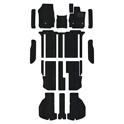 Hotfield トヨタ 互換品 ヴェルファイア フロアマット+ステップマット+トランクマット ラゲッジマット 30系 ハイブリッド車専用 HYBRID 形状05 8人乗/【グレード:Xグレード】 Profoundブラック