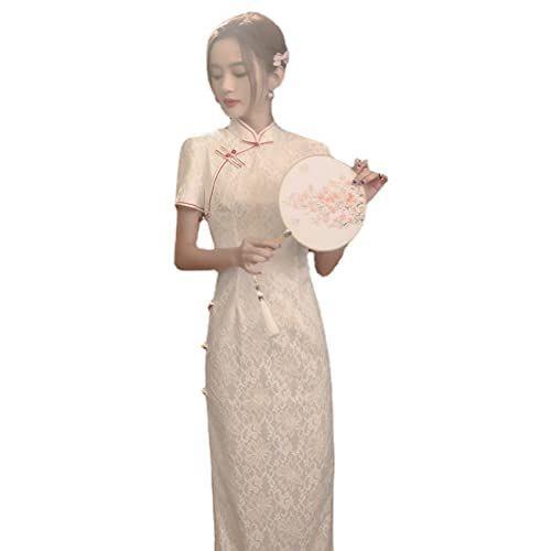 BNVN Style Chinois Traditionnel Cheongsam Robe Dames Rétro élégant Cheongsam Robe Dames Chic Robe Cheongsam-A||M Cover