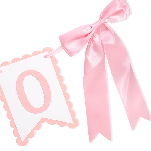 Image of Bow Two Birthday High Chair Banner,Pink Bow 2nd Party Decoration | Coquette Two High Chair Banner,Coquette 2nd Birthday Photo Prop