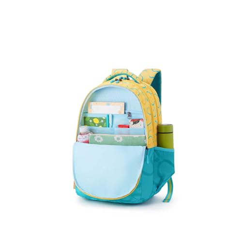 Image of American Tourister Lit | 36 Ltrs | 3 Compartments | Bottle Pocket | Ergonomic Padded Back Panel & Shoulder Straps | Secondary School Backpack | 1 Year International Warranty | Yellow /Mint