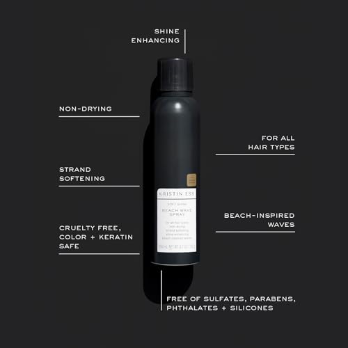 Image of Kristin Ess Hair Soft Shine Beach Wave Hair Spray for Soft Texture + Shine, Non-Drying, Wavy Hair Styling Product, 6.7 oz