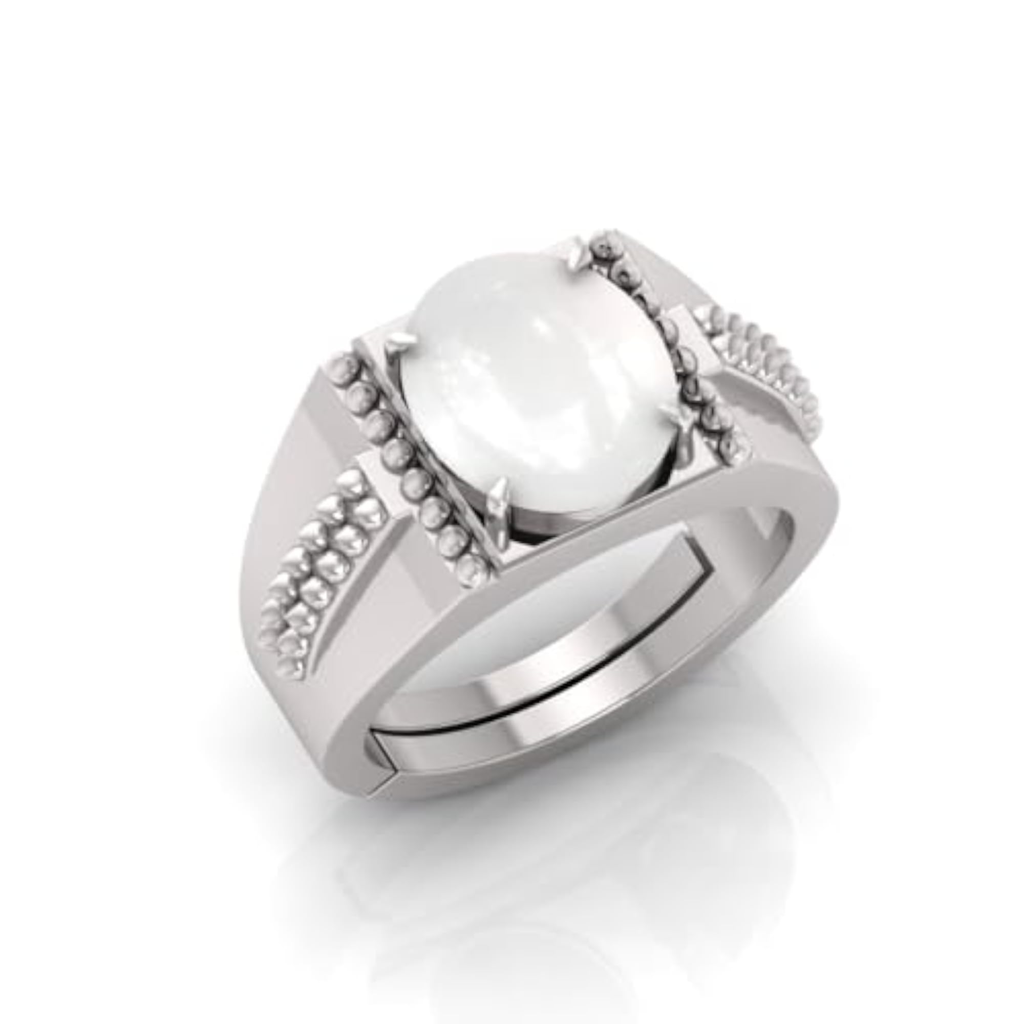 Men's 7.25 Ratti Moonstone Adjustable Ring with Lab Certificate