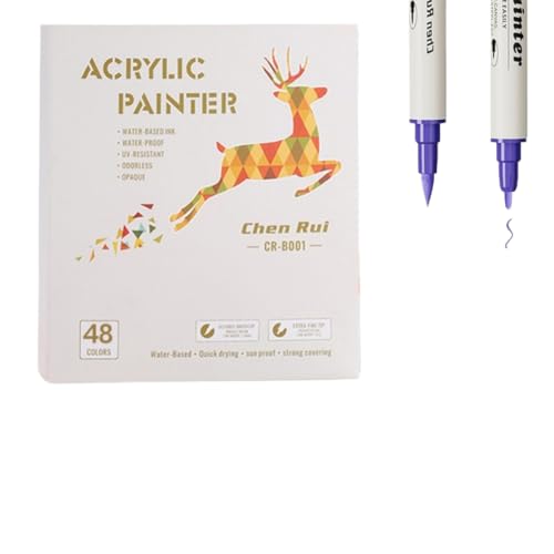 Rotuladores acrílicos de doble punta para colorear y manualidades set de 24