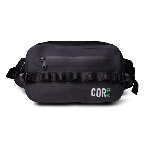 Waterproof Waist Pack 2.5L | Waterproof Belt Bag with Wide, Comfortable Waist Strap, Floating Waterproof Fanny Pack for Travel, Fly Fishing, Beach, Swimming, Paddleboarding, Kayaking (Black)