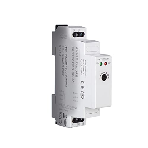 Relais protection défaillance phase triphasé rail Din AC220-480V 5A - 5