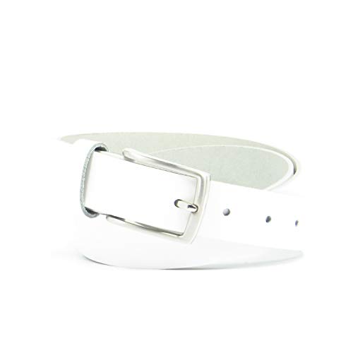 Gürtel aus Rindleder 3 cm breit Weiss (95)