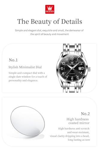 Image of OLEVS Womens Watches Classic Dress Quartz Female Wristwatch Ladies Stainless Steel Waterproof Luminous Date Easy Read Watch for Lady