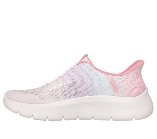 Skechers Women's Go Walk Flex Nova Hands Free Slip-Ins Sneaker, Pink/Multi, 10
