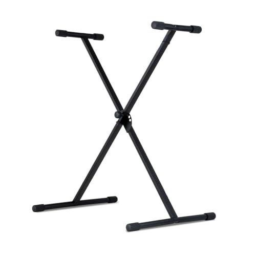 Image of Kadence Heavy-Duty, Single X Adjustable Piano Keyboard Stand with Locking Straps (NK12 Single Braced)