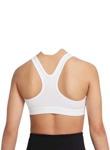 Nike Pro Big Kids' (Girls') Sports Bra White (as1, Alpha, s, Regular)2