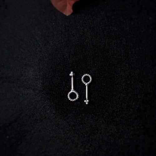 Image of Quirksmith 925 Sterling Silver Bugadi Earrings /Helix Piercing Studs with 925 Stamp And Certificate Of Authenticity /Gift for women