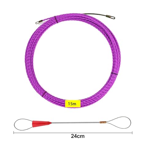 Image of 15M Professional Wire Puller for Electrician, Flexible Wire Lead Threading Device Tool, Electrical Cable Puller Kit with Fish Tape for Conduit Installation (15m)