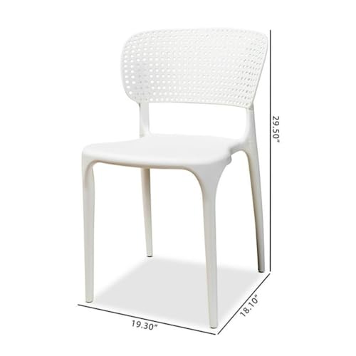 Image of Dream Furnishing - Set of 4 Stackable Dinning Chairs for Home Cafe Office Hotel for Indoor and Outdoor Patio (Red)