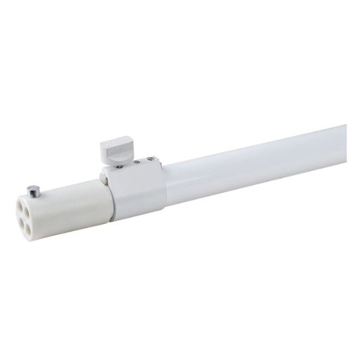 Soporte telescópico blanco de Pipe & Drape 180-300 cm